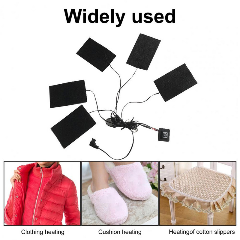 Elektromos ruhafűtő tartós 3 hőmérsékleti mód Biztonságos USB ruházati mellény kabát melegítő lap a mindennapi élethez