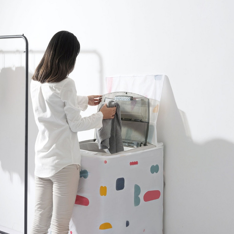 OTHERHOUSE PEVA Kryt na práčku, vodotesný kryt, kryt proti prachu pre práčku, kúpeľňové kryty na práčku a sušičku, kryty Lavadora