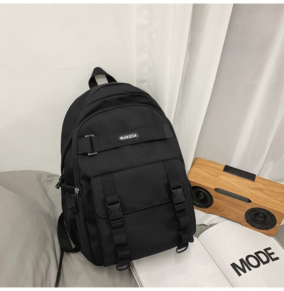 Σακίδιο πλάτης από καμβά με τσέπες και φαρδιές τιράντες - κατάλληλο για άνδρες