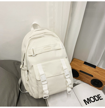 Σακίδιο πλάτης από καμβά με τσέπες και φαρδιές τιράντες - κατάλληλο για άνδρες