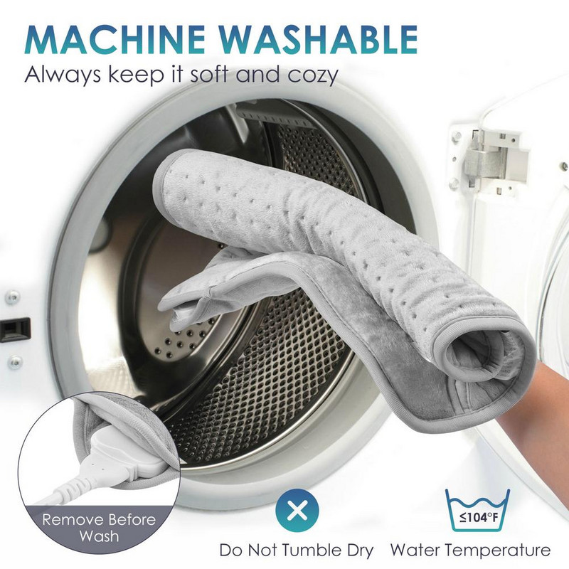 Încălzitor de picioare electric încălzit de iarnă, lavabil, flanel moale, încălzitor de picioare de uz casnic, tampon de încălzire pentru picioare