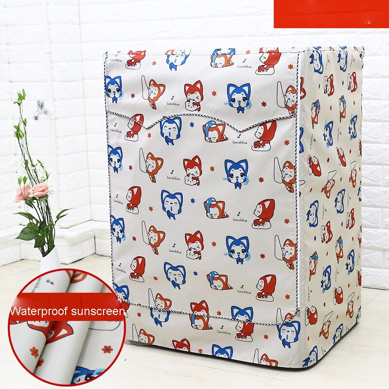 Flora UV-álló mosógép huzat vízálló mosószövet porálló tárolótáskák elöl nyíló alátétekhez vastag szövet