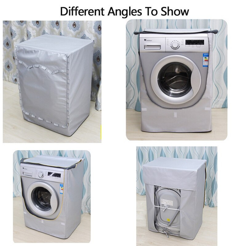 Vízálló tok mosógéphez fényvédő mosógép huzat szárító poliészter ezüst bevonat dob Háztartási cikkek lavadora