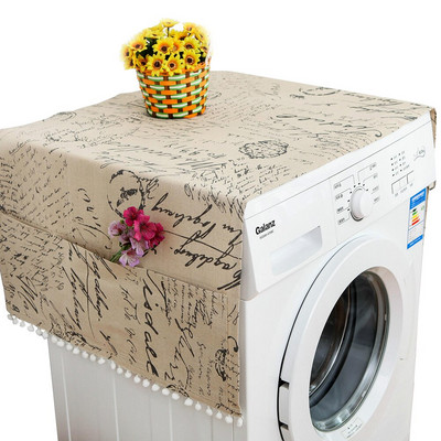 55*130cm geometrický kryt na chladničku, domáci uterák, prachotesný kryt s vreckom na práčku, uterák