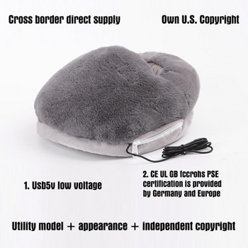 Θερμαντικό μαξιλαράκι ποδιών USB Χειμερινές παντόφλες θέρμανσης γραφείου Ζεστό μαξιλάρι Ηλεκτρικά θερμαινόμενα παπούτσια χειμωνιάτικη κουβέρτα θέρμανσης