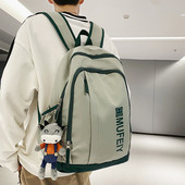 Rucsac pentru bărbați cu inscripție și breloc