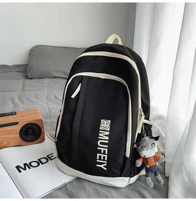 Rucsac pentru bărbați cu inscripție și breloc