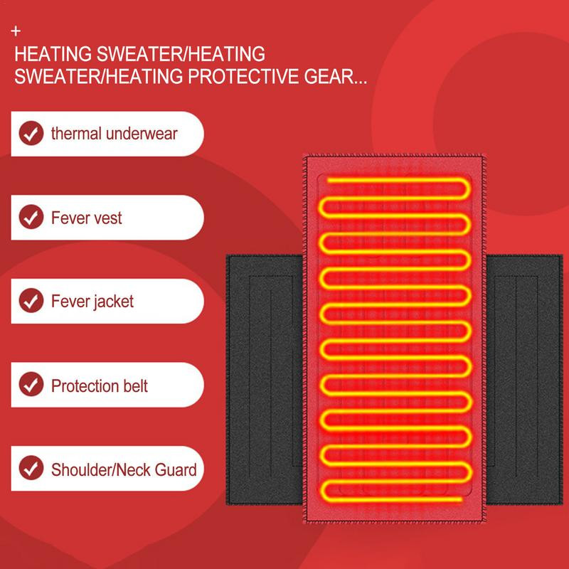 USB vyhrievacia podložka s 3 prevodovými stupňami, nastaviteľná teplota, 3 v 1, elektrická vyhrievacia podložka na oblečenie, ohrievacia podložka na vestu, zimnú bundu