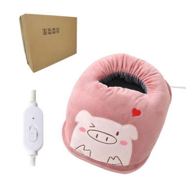 220V elektrický ohrievač nôh, roztomilý ohrievač nôh, umývateľný plyšový ohrievač, regulácia teploty, zimný teplý artefakt