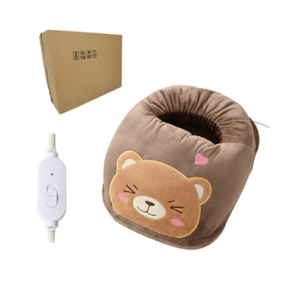 220V elektrický ohrievač nôh, roztomilý ohrievač nôh, umývateľný plyšový ohrievač, regulácia teploty, zimný teplý artefakt