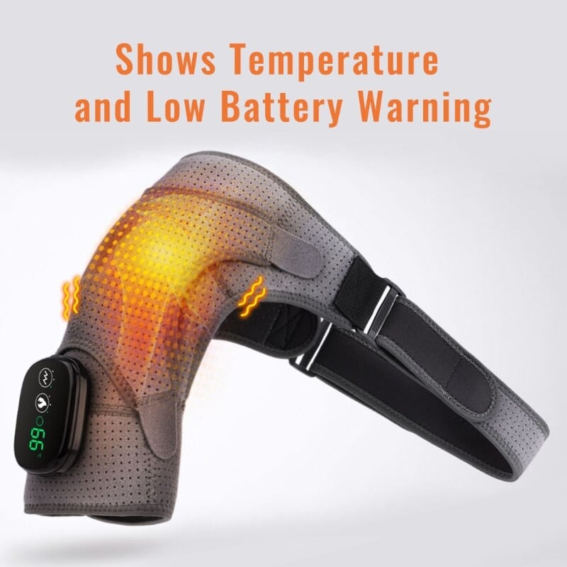 Belaidis elektrinis pečių šildomasis masažuoklis, skirtas masažuoti šildomas apvyniojamas petnešas