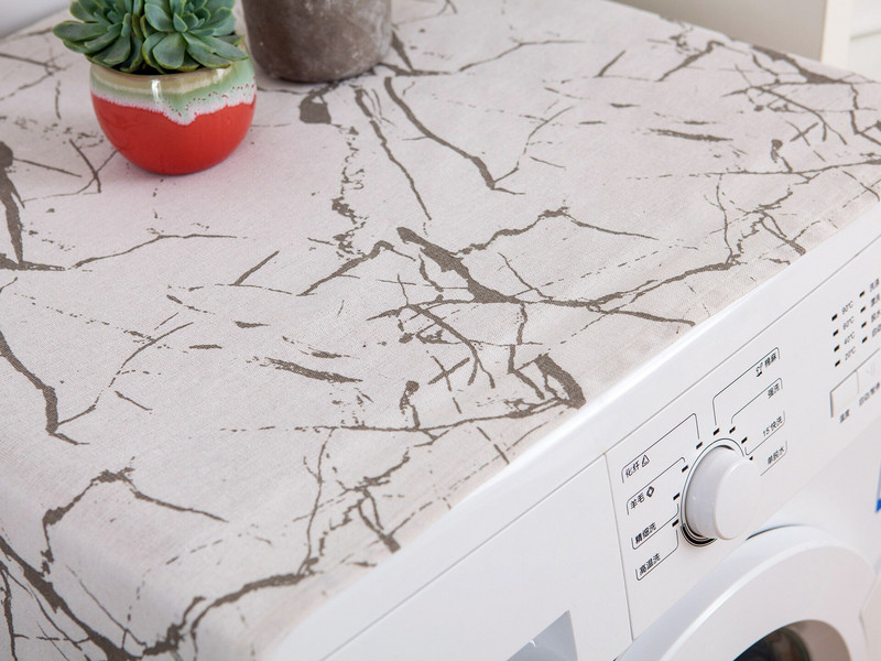 Geometrikus hűtőszekrény porvédő egyajtós duplaajtós hűtőszekrény takaró kendő gyémánt nyomtatás mosógép takaró törölköző