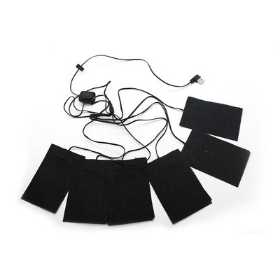 5V vyhrievacia podložka na oblečenie s USB nabíjaním 5/6/8 v 1 elektrická vyhrievacia podložka, ľahká, skladacia, pre látkové bundy, topánky, ponožky