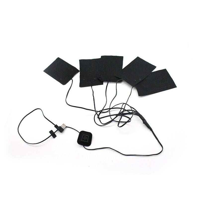 5V vyhrievacia podložka na oblečenie s USB nabíjaním 5/6/8 v 1 elektrická vyhrievacia podložka, ľahká, skladacia, pre látkové bundy, topánky, ponožky