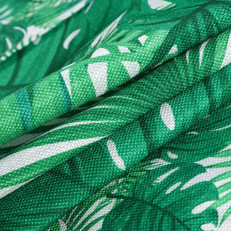 Kryt na chladničku Green Leaf s jednými dverami, ľanový kryt na chladničku, kryt na mikrovlnnú rúru, kryt na práčku, uterák