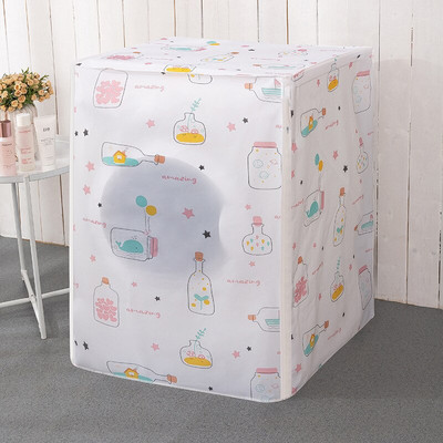 Kryt na práčku PEVA s potlačou, hrubý nepremokavý opaľovací krém, kryt na práčku s výklopným bubnom, prachový kryt