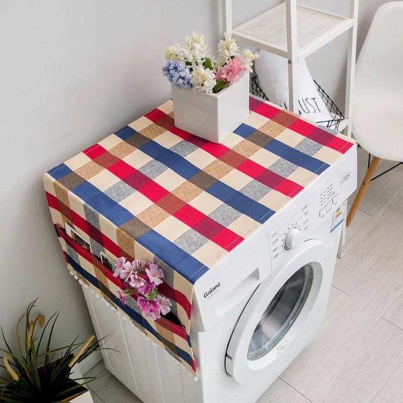 Capac de praf pentru mașină de spălat nordică Husă pentru frigider Husă pentru mașină de spălat tambur Huse impermeabile pentru noptieră Față de masă