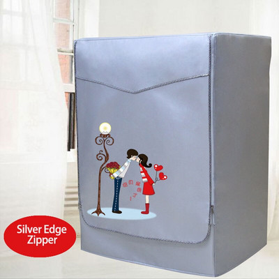 Vodotesný kryt na práčku, opaľovací krém, kryt na práčku, sušičku, polyesterový strieborný náter, kryt na práčku