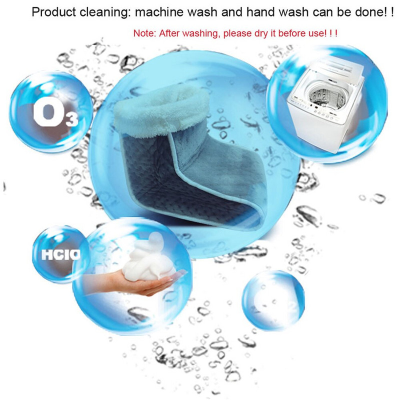 100V-240V 50W nešiojamas minkštas sintetinis vilnos pamušalas ir mikropliušinis dangtelis, plaunamas elektrinis pėdų šildytuvas, šildomi bateliai, JAV ES kištukas