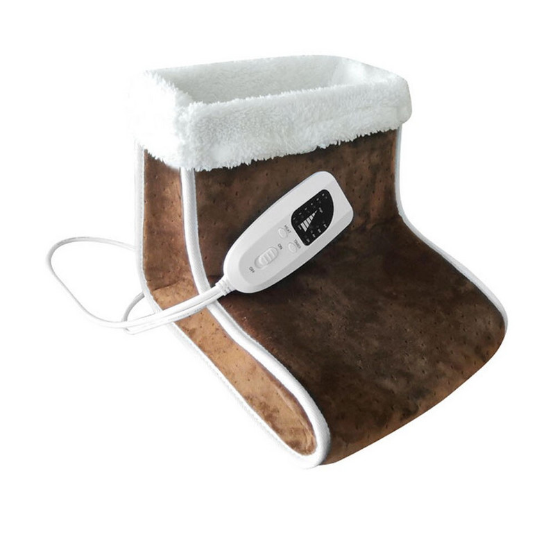 100V-240V 50W nešiojamas minkštas sintetinis vilnos pamušalas ir mikropliušinis dangtelis, plaunamas elektrinis pėdų šildytuvas, šildomi bateliai, JAV ES kištukas