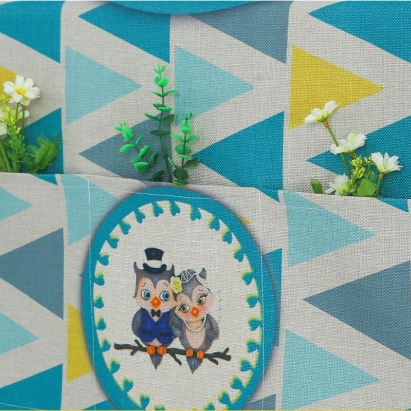 Kryt na chladničku s valčekovou potlačou a úložným vreckom, prachotesný, bavlnený, ľanový, remeselný FC117