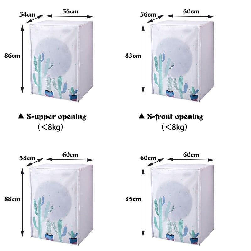 Αδιάβροχο κάλυμμα πλυντηρίου ρούχων Αδιάβροχο κάλυμμα Οικιακό Πλήρως αυτόματο κάλυμμα πλυντηρίου τυμπάνου κυμάτων Κάλυμμα σκόνης PEVA