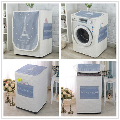 Bubanj perilice rublja Štitnik otporan na prašinu s džepnim crtanim životinjskim dizajnom Vodootporna lanena perilica rublja Navlaka za prašinu ZH386