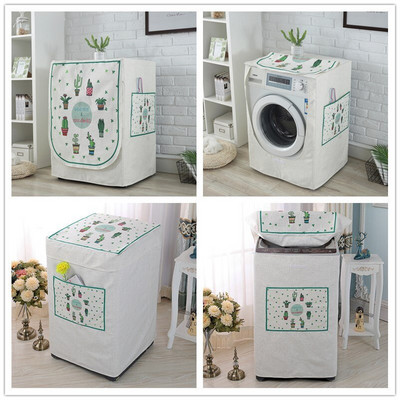 Bubanj perilice rublja Štitnik otporan na prašinu s džepnim crtanim životinjskim dizajnom Vodootporna lanena perilica rublja Navlaka za prašinu ZH386