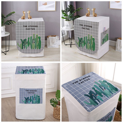 Bubanj perilice rublja Štitnik otporan na prašinu s džepnim crtanim životinjskim dizajnom Vodootporna lanena perilica rublja Navlaka za prašinu ZH386