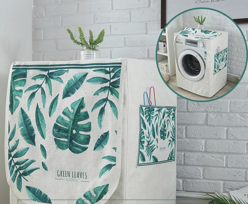 Bubanj perilice rublja Štitnik otporan na prašinu s džepnim crtanim životinjskim dizajnom Vodootporna lanena perilica rublja Navlaka za prašinu ZH386