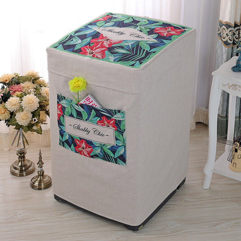 Bubanj perilice rublja Štitnik otporan na prašinu s džepnim crtanim životinjskim dizajnom Vodootporna lanena perilica rublja Navlaka za prašinu ZH386