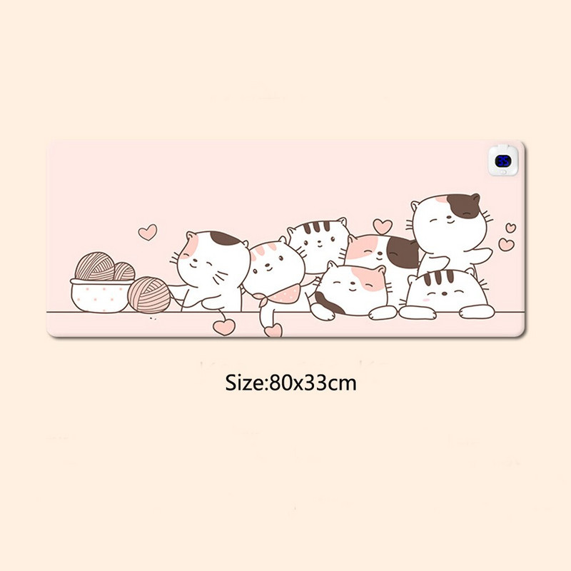 Inteligentná vyhrievaná elektrická vyhrievacia podložka Kancelárska pracovná plocha Digitálny displej Vyhrievacia podložka Ohrievací stôl Vodotesná podložka Podložka pod myš Zimná