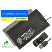 Placă de încălzire USB pentru animale de companie pentru reptile, temperatură reglabilă cu comutator de timp Covoraș de încălzire impermeabil pentru șopârlă țestoasă târâtă