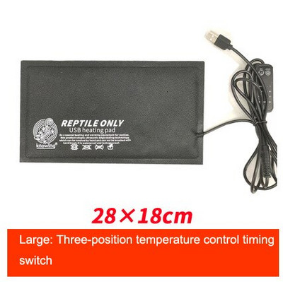 Placă de încălzire USB pentru animale de companie pentru reptile, temperatură reglabilă cu comutator de timp Covoraș de încălzire impermeabil pentru șopârlă țestoasă târâtă