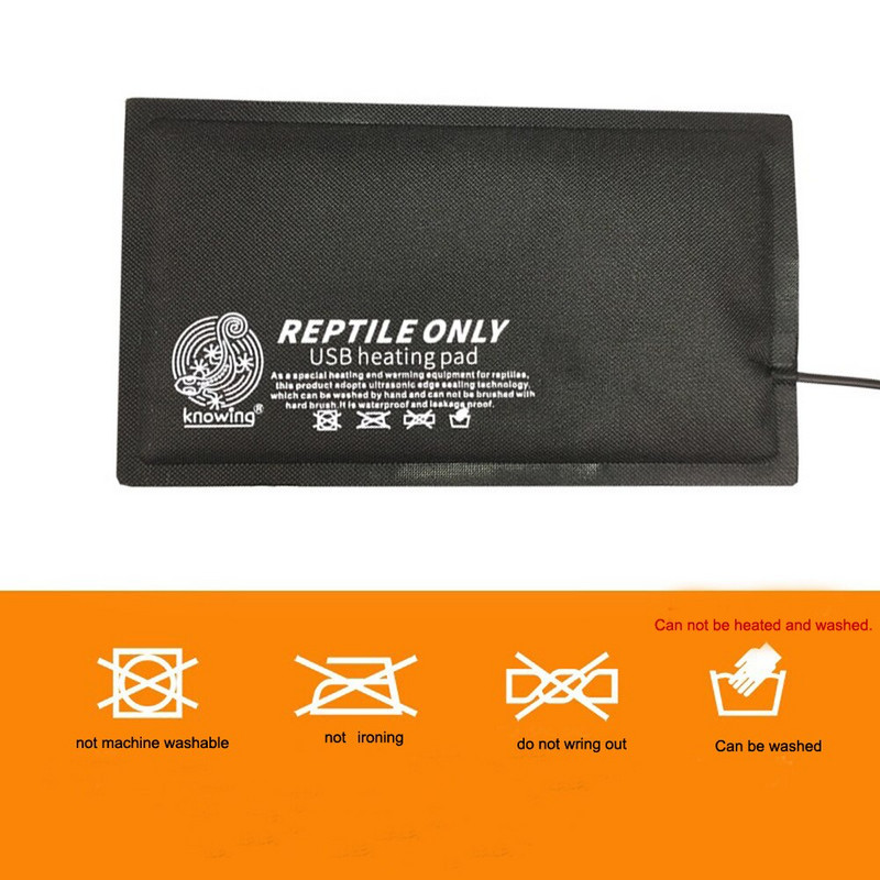 Placă de încălzire USB pentru animale de companie pentru reptile, temperatură reglabilă cu comutator de timp Covoraș de încălzire impermeabil pentru șopârlă țestoasă târâtă