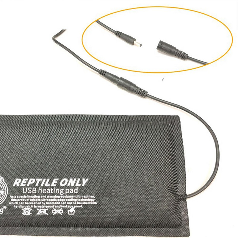 Placă de încălzire USB pentru animale de companie pentru reptile, temperatură reglabilă cu comutator de timp Covoraș de încălzire impermeabil pentru șopârlă țestoasă târâtă