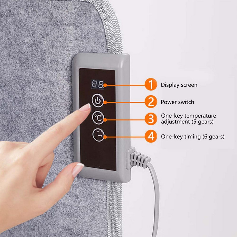 Nový zimný vankúš, skladací kancelársky ohrievač na stôl, prenosný ohrievač nôh pre domácu kanceláriu, elektrický ohrievač nôh