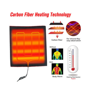 12V 24V Електрическа нагревателна подложка за фолио Термален нагревател от въглеродни влакна Далечен инфрачервен нагревател Обвивка Яке за домашни любимци Жилетка Ръкавици Чорапи Панталони Колани Дрехи