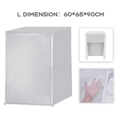 Vodotesný kryt na práčku Oxford, strieborný povlak, priehľadný kryt na sušičku bielizne, ochranný kryt na slnko, kryt na práčku, veľkosť S/M/L/XL