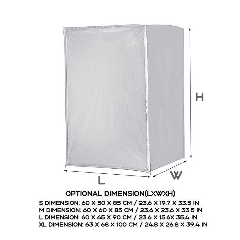 Vodotesný kryt na práčku Oxford, strieborný povlak, priehľadný kryt na sušičku bielizne, ochranný kryt na slnko, kryt na práčku, veľkosť S/M/L/XL