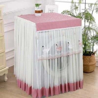 Romantický čipkovaný kryt na práčku, prachotesný, výšivkový kvetinový bytový dekoračný chránič, kryty na práčku 60*60*85 cm