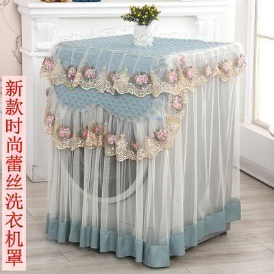 Romantický čipkovaný kryt na práčku, prachotesný, výšivkový kvetinový bytový dekoračný chránič, kryty na práčku 60*60*85 cm