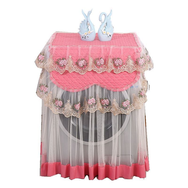 Romantický čipkovaný kryt na práčku, prachotesný, výšivkový kvetinový bytový dekoračný chránič, kryty na práčku 60*60*85 cm