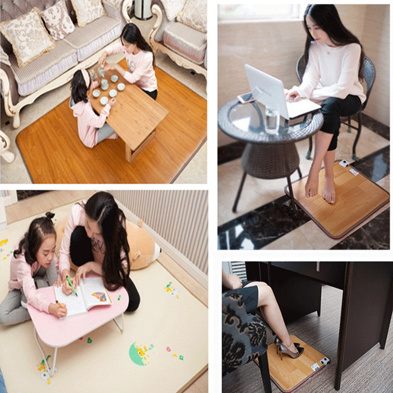 Šildomas kilimas pėdų šildytuvas Odinis šildymas šildomas Elektrinis šildymo pagalvėlės Pėdų šildytuvas Kilimas Termostatas Šildymo įrankiai Pagrindinis