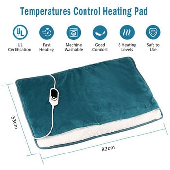 Зимен електрически нагревател за крака Мека микрофибърна нагревателна подложка за облекчаване на болката с 6 температурни настройки