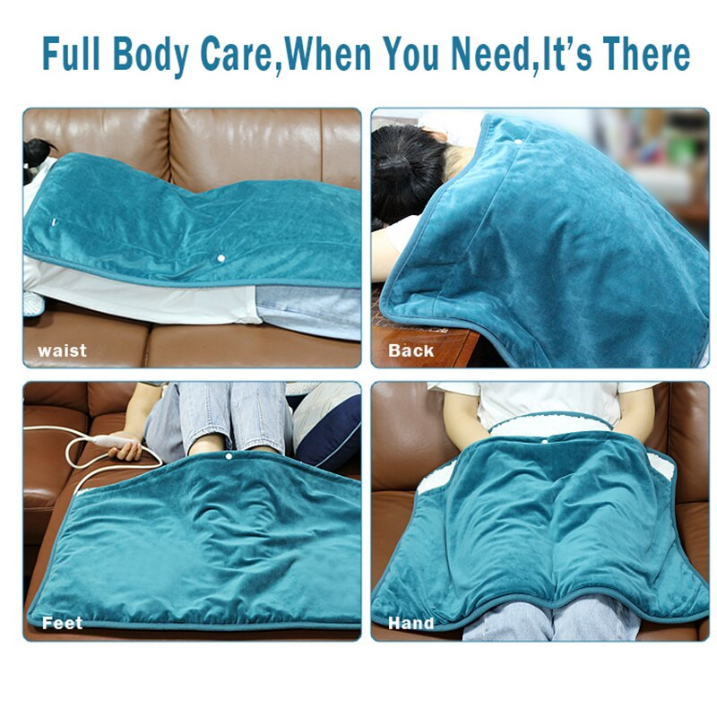 Zimski električni grijač za stopala Mekana grijaća ploča od mikrovlakana za ublažavanje bolova sa 6 postavki temperature