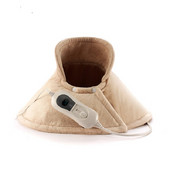 Elektrická vyhrievacia podložka z mikroplyšu XL veľkej veľkosti na krk a ramená, zimná ohrievacia podložka na úľavu od bolesti chrbta, umývateľná (zástrčka 220 V EÚ)