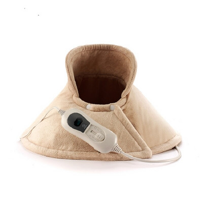 Elektrická vyhrievacia podložka z mikroplyšu XL veľkej veľkosti na krk a ramená, zimná ohrievacia podložka na úľavu od bolesti chrbta, umývateľná (zástrčka 220 V EÚ)