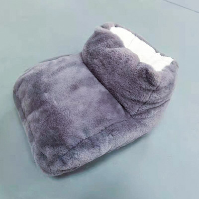 USB ohrievač nôh, horúčka, zimné teplé nohy, domáce, jednofarebné, imitácia králičej kožušiny, umývateľné, vyhrievané papuče pre domáce cestovanie a kanceláriu