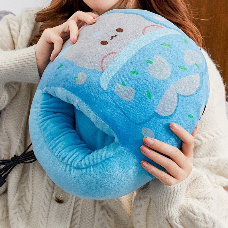 USB ohrievač nôh, horúčka, zimné teplé nohy, domáce, jednofarebné, imitácia králičej kožušiny, umývateľné, vyhrievané papuče pre domáce cestovanie a kanceláriu